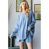 Checker Jersey Top & Shorts Set